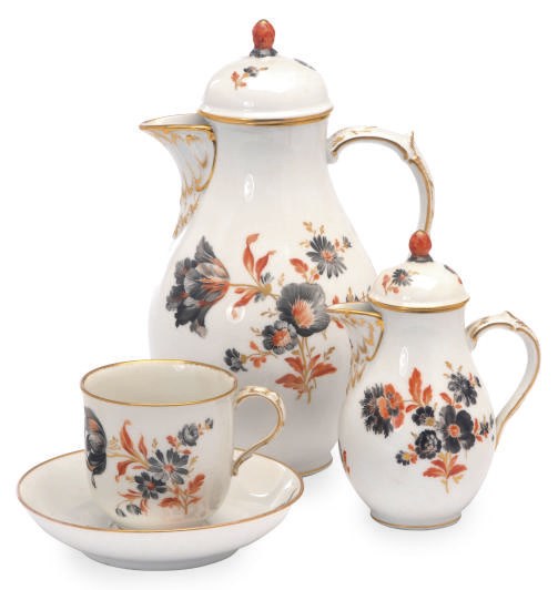 A GERMAN PORCELAIN TETE-A-TETE,
