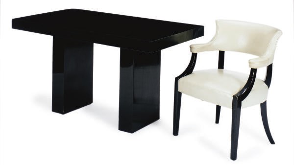 AN EBONIZED DESK,