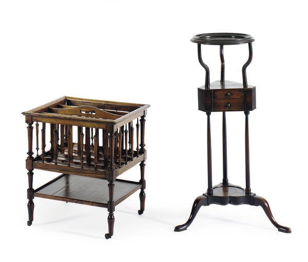 A VICTORIAN ROSEWOOD CANTERBURY**,