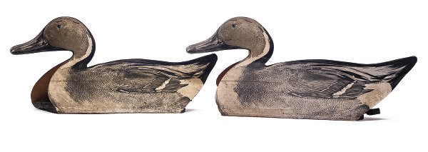 TWO AMERICAN FOLDED CARDBOARD PINTAIL DRAKES,