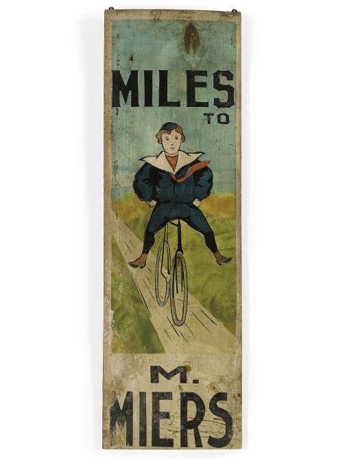 AN AMERICAN PAINT DECORATED TRADE SIGN,