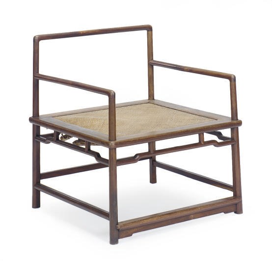 A CHINESE HARDWOOD CHAIR,