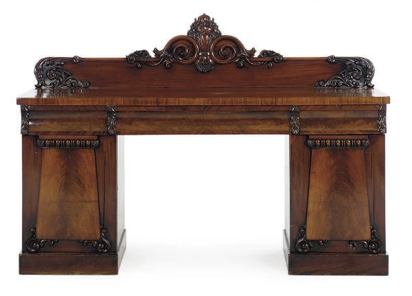 A WILLIAM IV MAHOGANY SIDEBOARD,