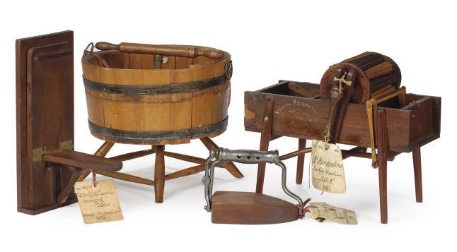 THIRTEEN PATENT MODELS RELATED TO LAUNDRY,