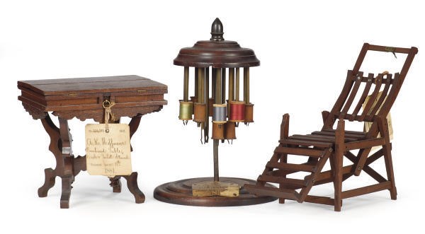 SIX PATENT MODELS OF HOME FURNISHINGS,