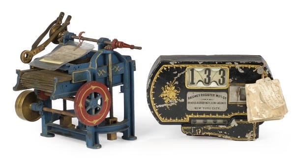 A PATENT MODEL OF A COTTON PRESS,