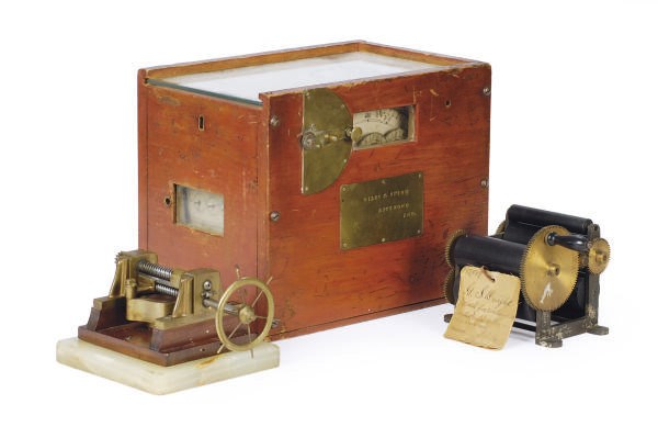 A PATENT MODEL OF AN APPARATUS TO DETECT FRAUD IN BALLOT BOXES,