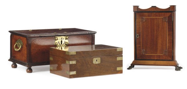 A VICTORIAN WALNUT AND BRASS LAP DESK,