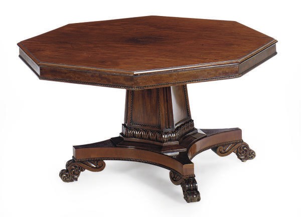 A WILLIAM IV MAHOGANY CENTER TABLE,