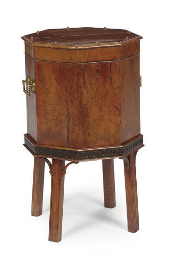A REGENCY ELM CELLARETTE,