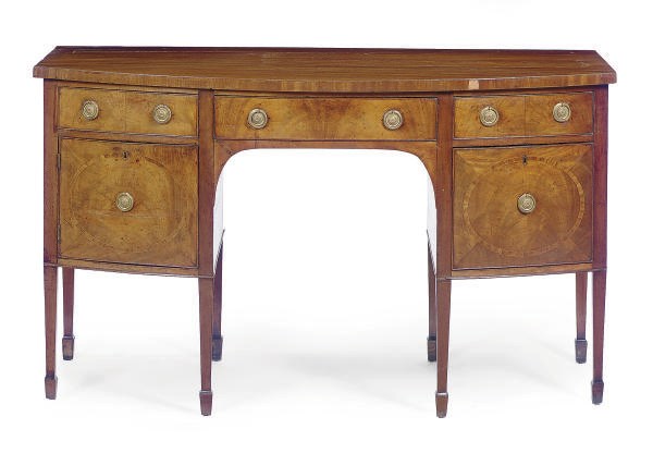 A GEORGE III MAHOGANY SIDEBOARD,