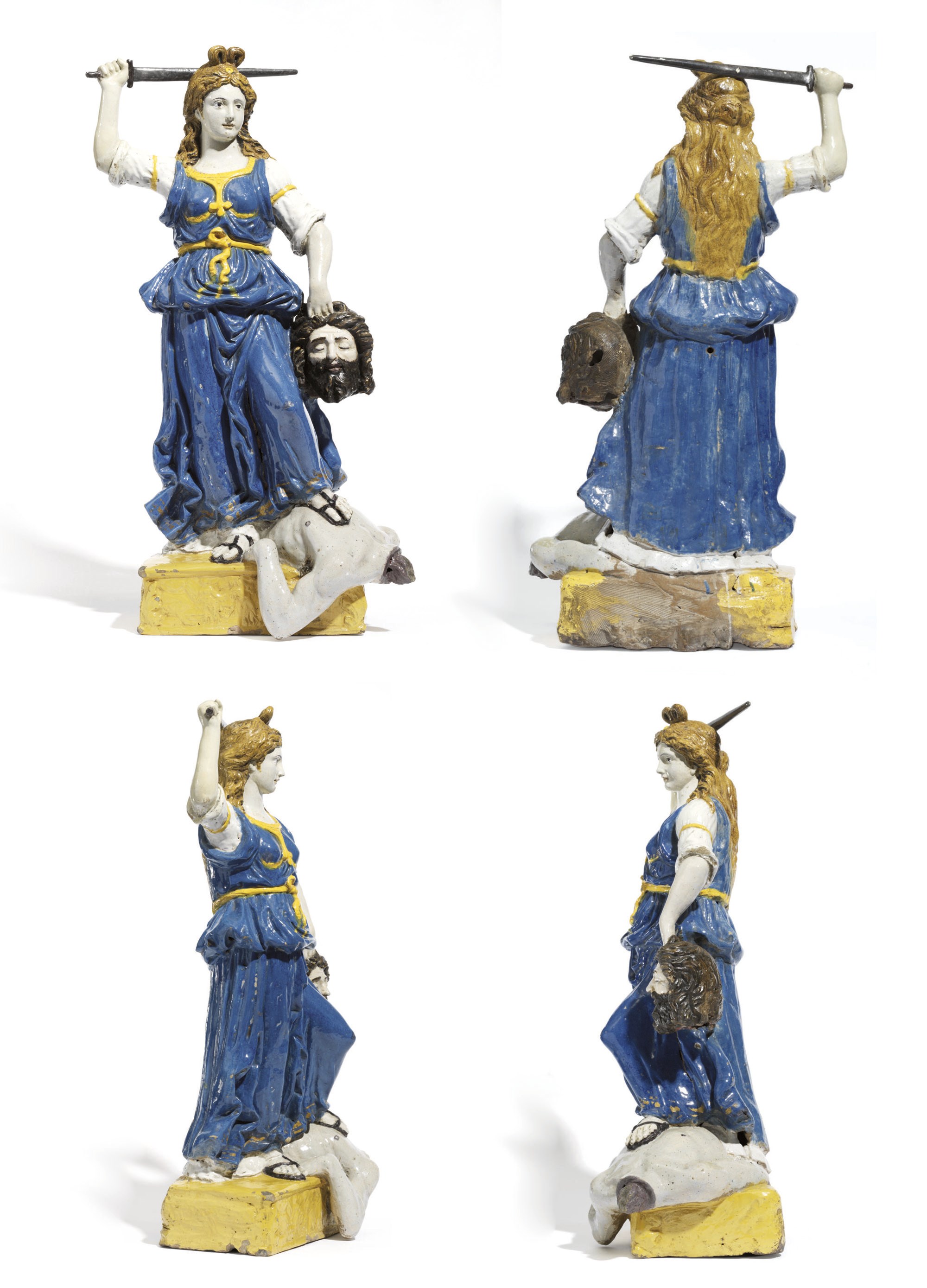 GROUPE EN MAJOLIQUE ITALIENNE (ATELIER DES DELLA ROBBIA) DE LA PREMIERE MOITIE DU XVIEME SIECLE, PROBABLEMENT GIOVANNI DELLA ROBBIA