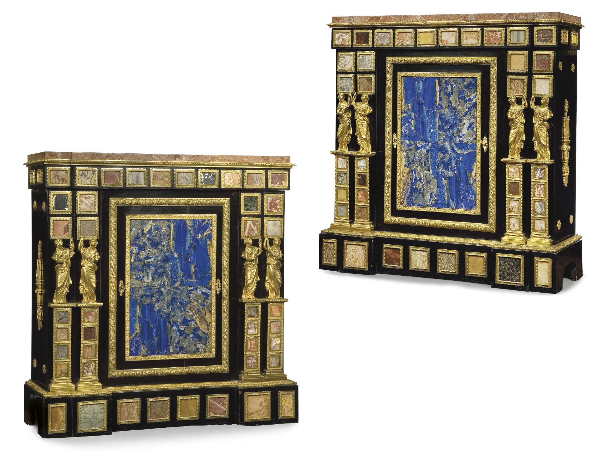 PAIRE DE MEUBLES DE MINERALOGIE
