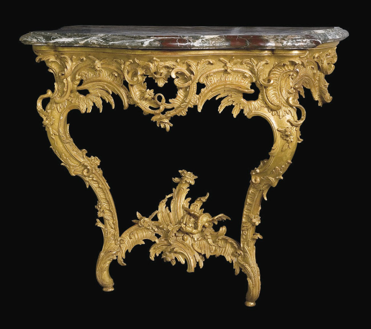 PAIRE DE CONSOLES D'APPLIQUE D'EPOQUE LOUIS XV