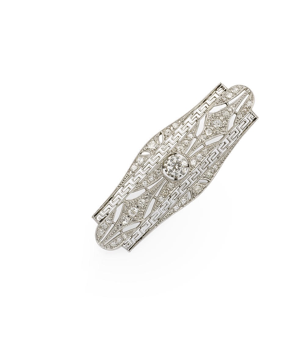 BROCHE ART DECO DIAMANTS