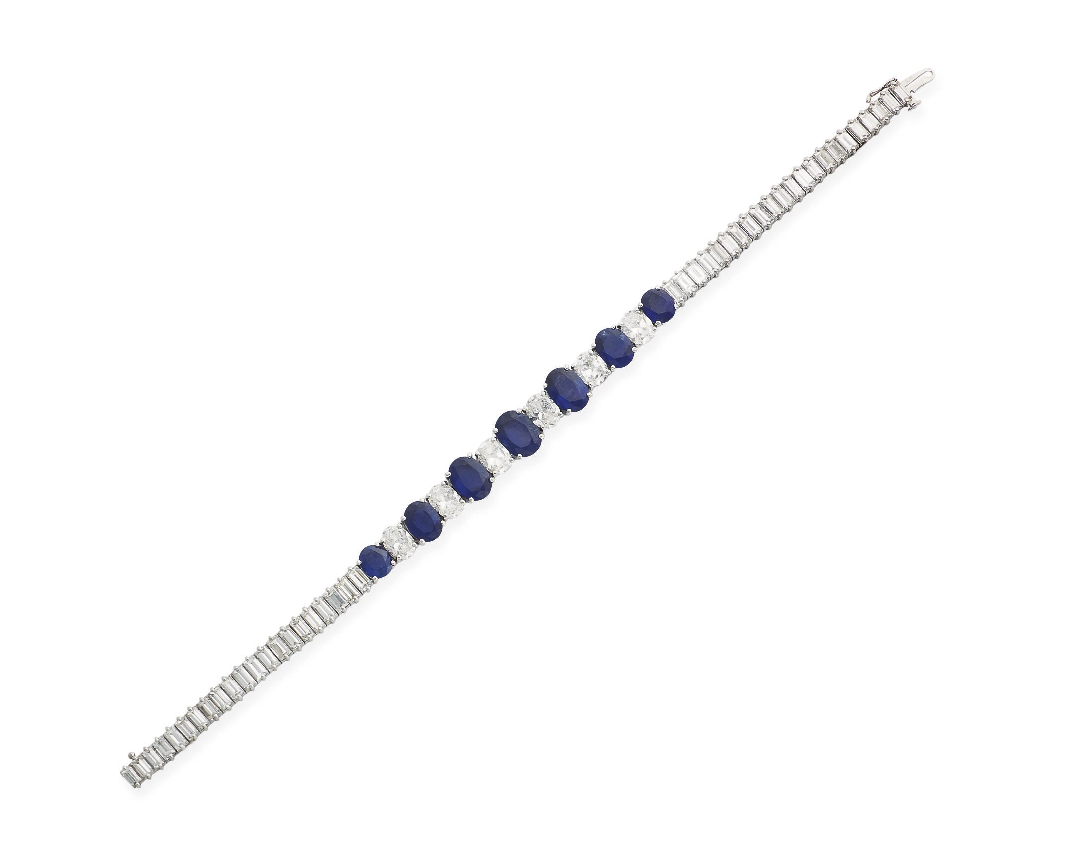 BRACELET SAPHIRS ET DIAMANTS