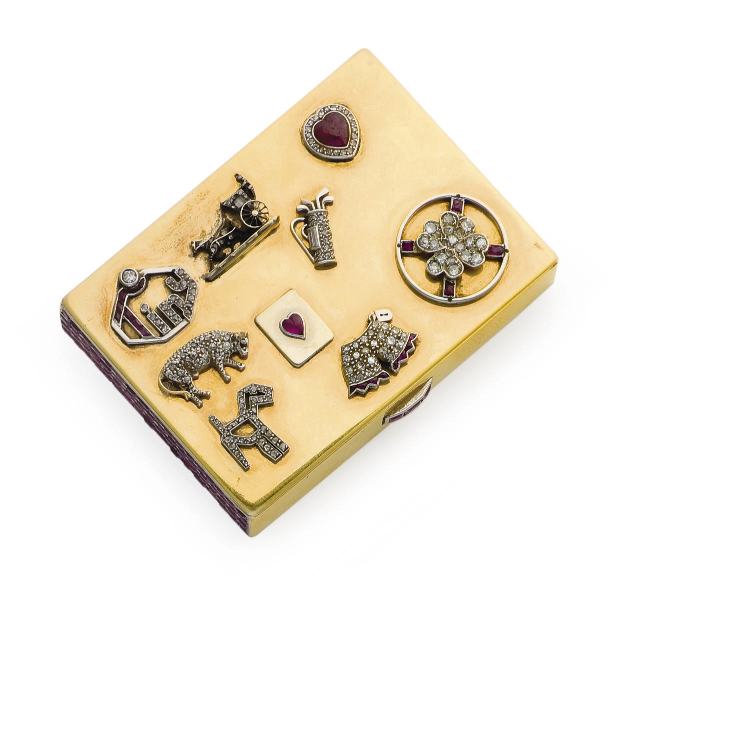 NECESSAIRE RETRO RUBIS ET DIAMANTS