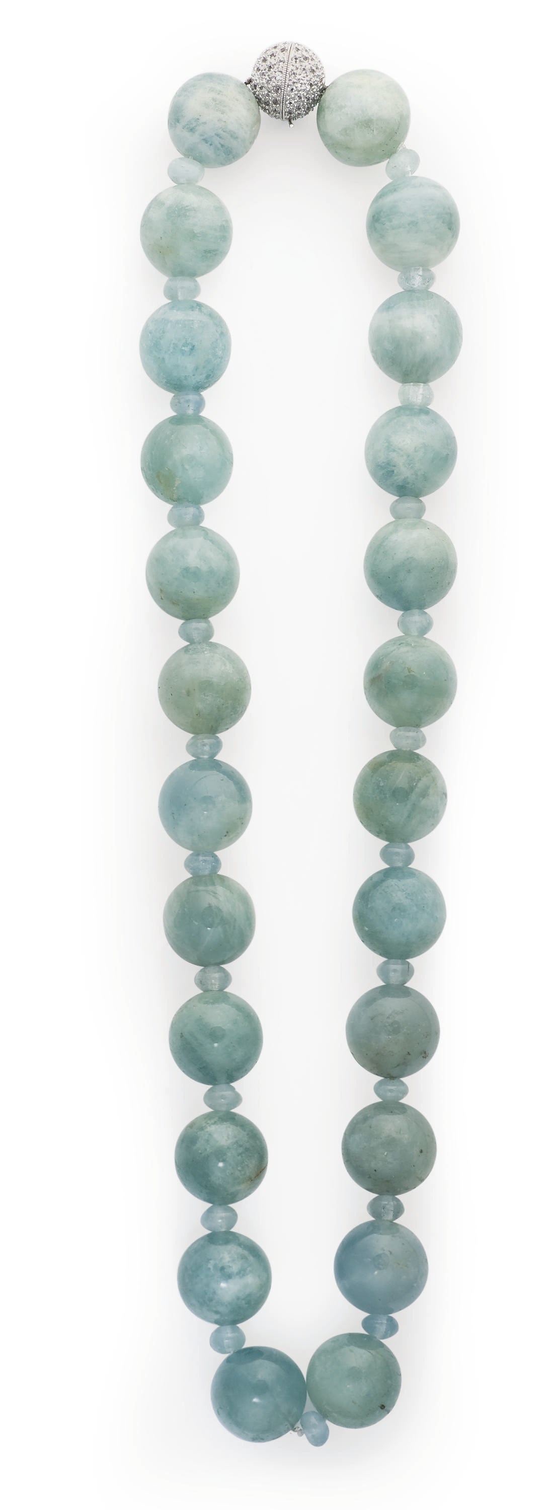 COLLIER AIGUES-MARINES ET QUARTZ