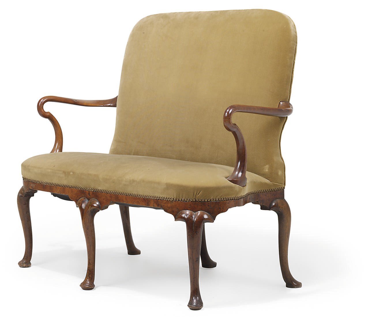 A GEORGE I WALNUT SETTEE