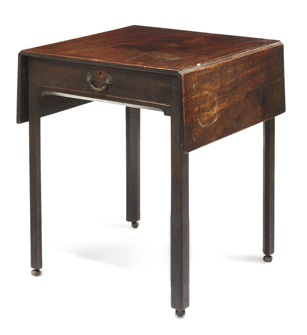 A GEORGE III MAHOGANY PEMBROKE TABLE