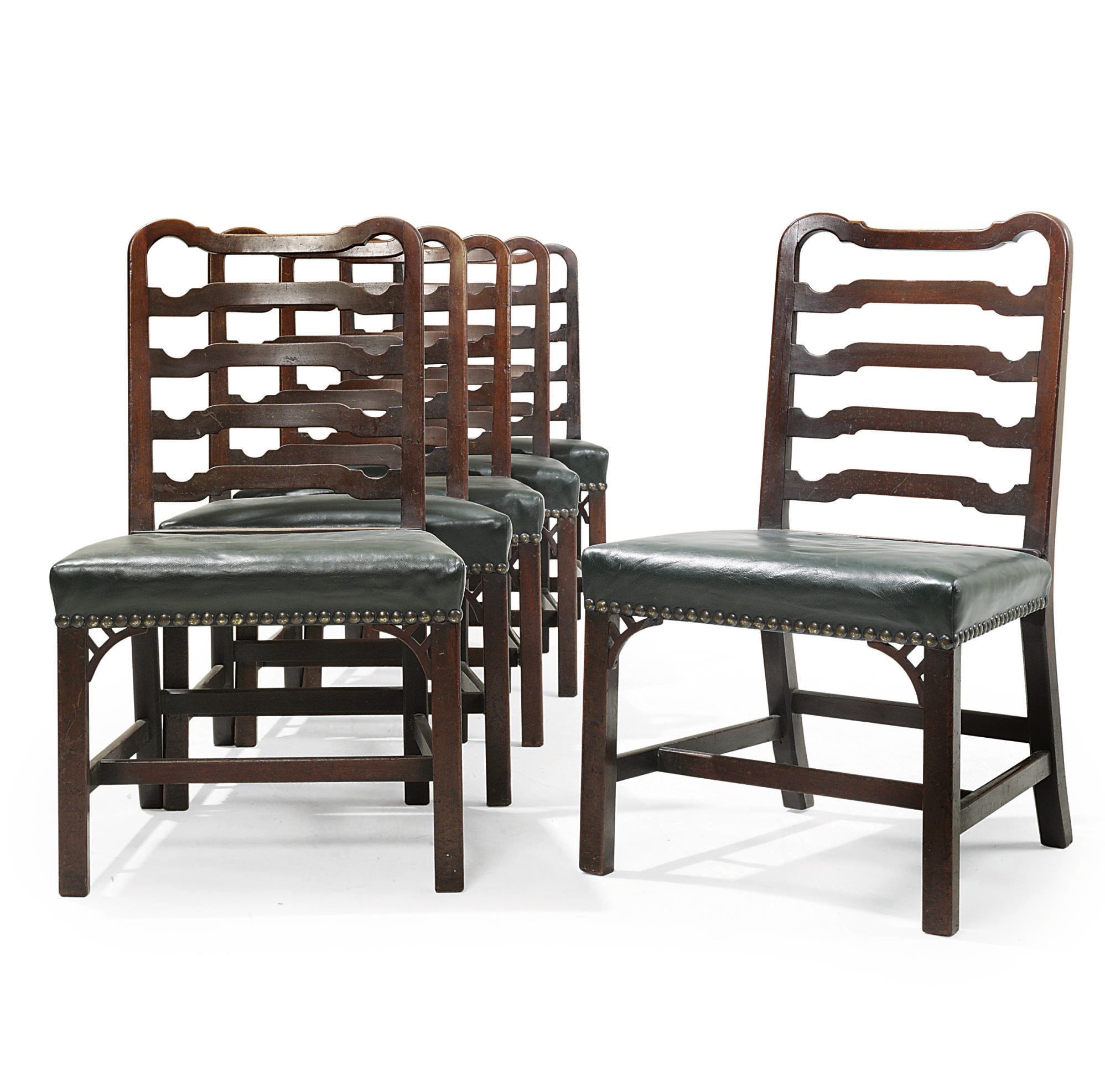 A SET OF SIX SCOTTISH GEORGE II MAHOGANY DINING-CHAIRS