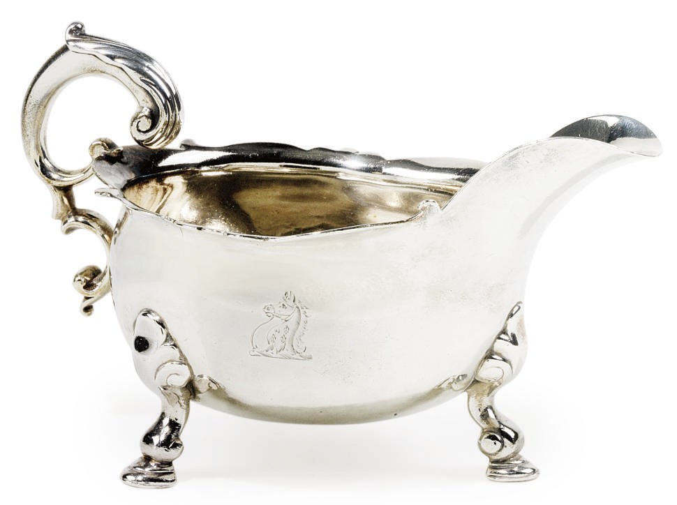 A GEORGE II SILVER SAUCEBOAT
