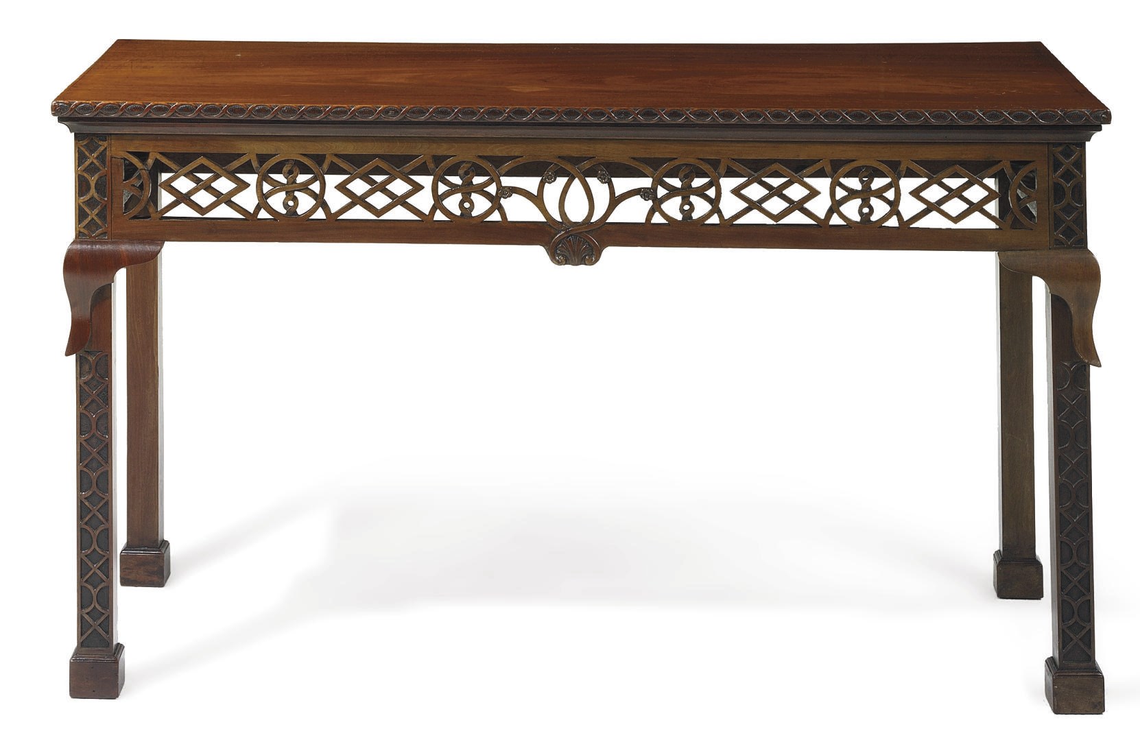 AN IRISH MAHOGANY SIDE TABLE