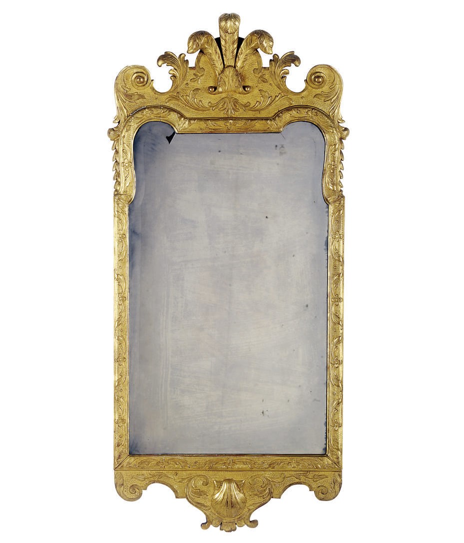 A GILTWOOD MIRROR