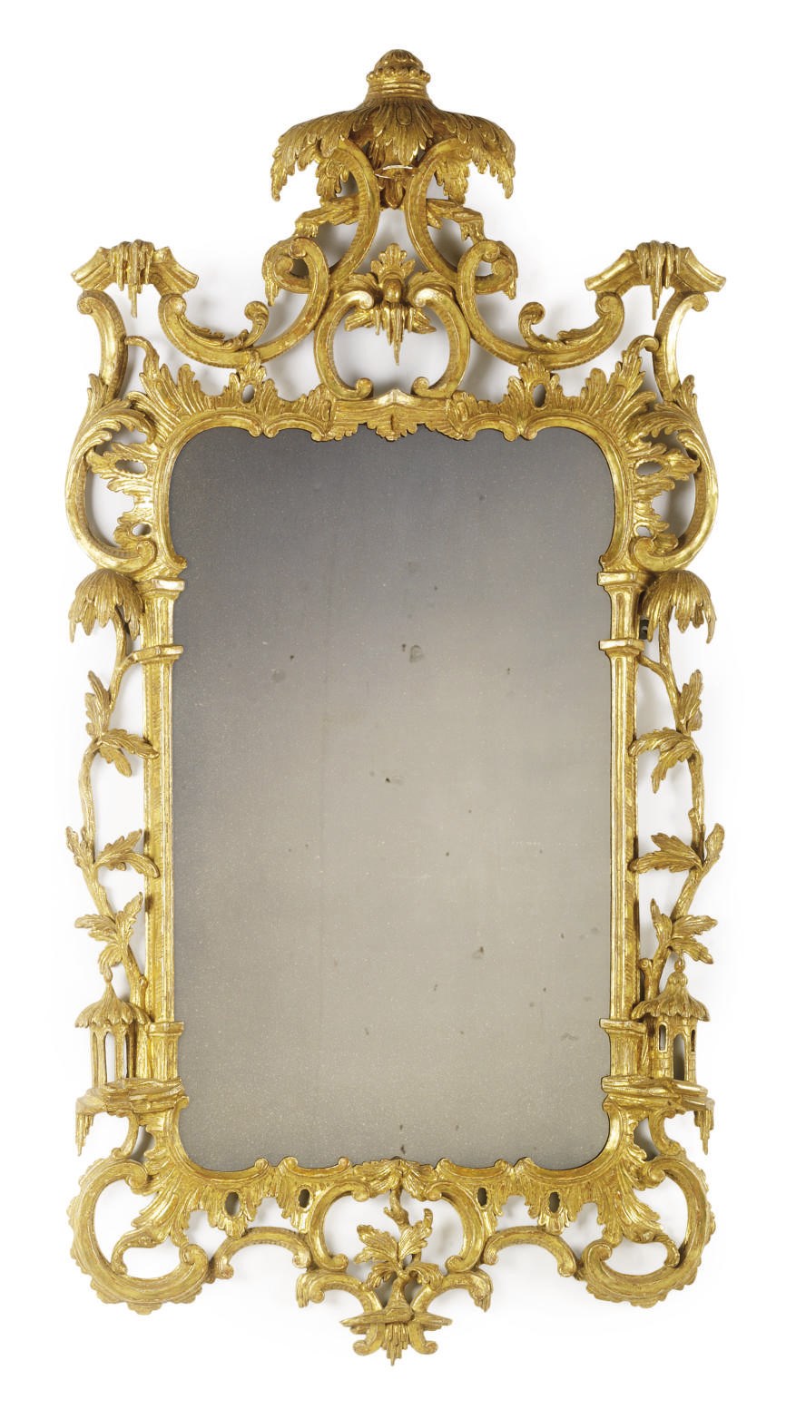 A GEORGE III GILTWOOD MIRROR