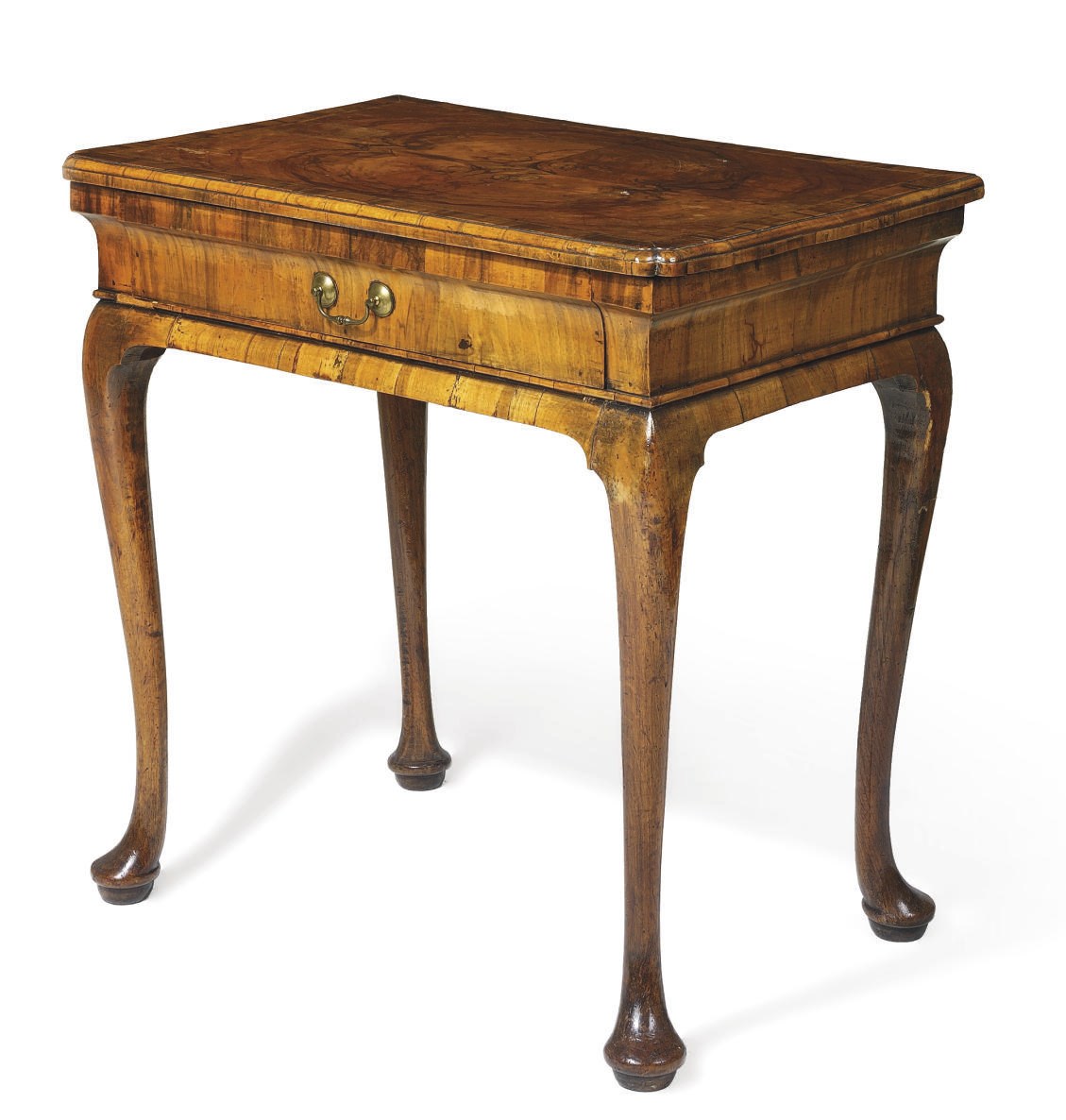A GEORGE I WALNUT SIDE TABLE