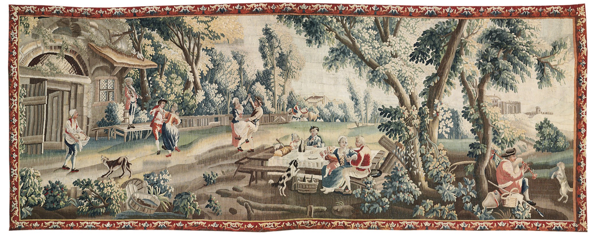 AN AUBUSSON PASTORAL TAPESTRY
