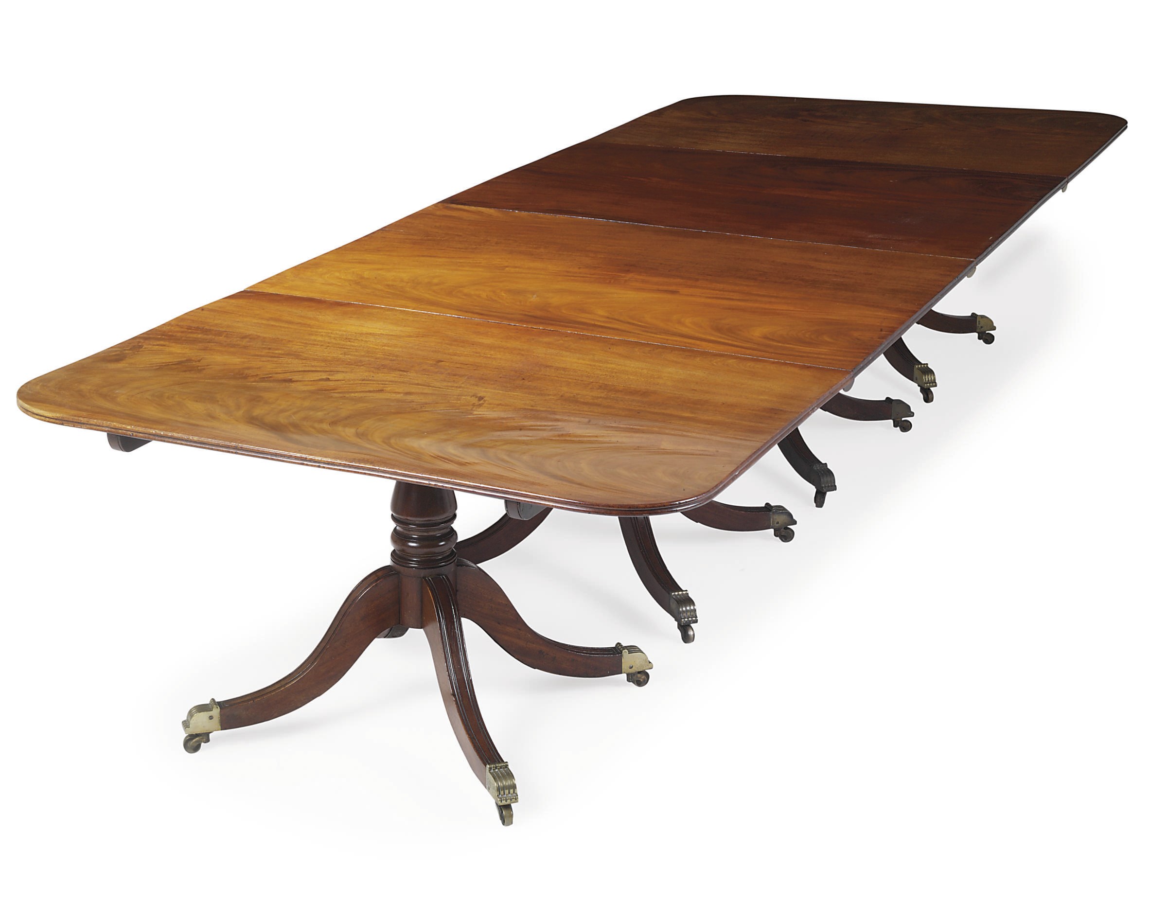 AN IRISH LATE GEORGE III FOUR-PEDESTAL DINING-TABLE