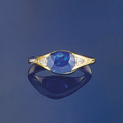 A sapphire and diamond ring