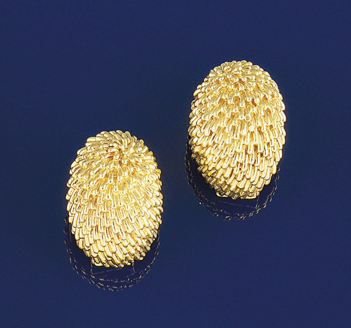 A pair of earclips, by Van Cleef & Arpels
