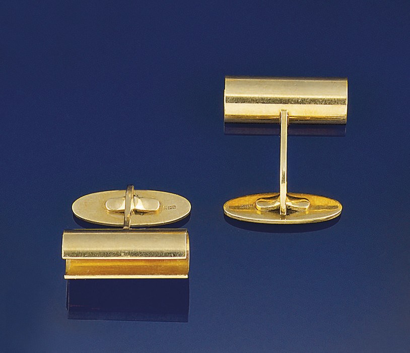 A pair of 18ct. gold cufflinks, by Georg Jensen