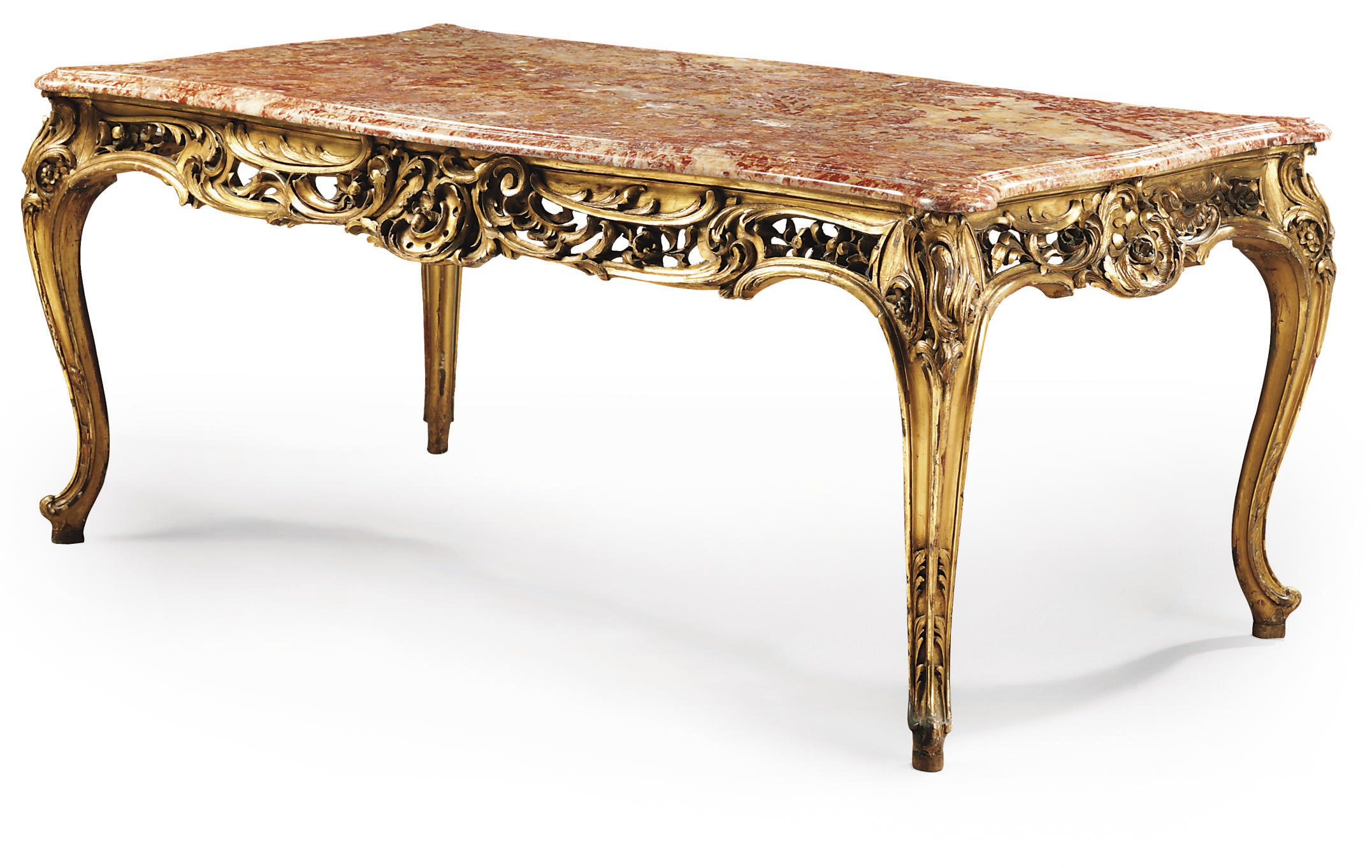A FRENCH GILTWOOD CENTRE-TABLE