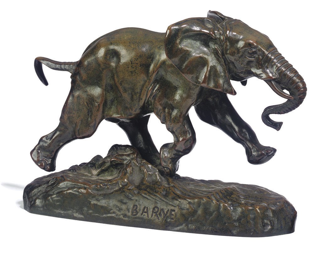 A FRENCH BRONZE STUDY ENTITLED 'ELEPHANT DU SENEGAL'