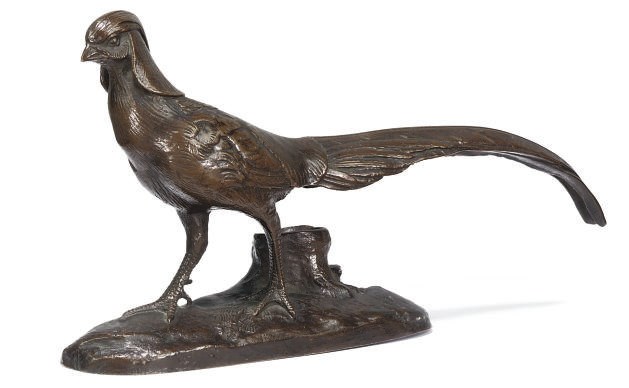 A FRENCH BRONZE STUDY ENTITLED 'FAISAN DORE DE LA CHINE'