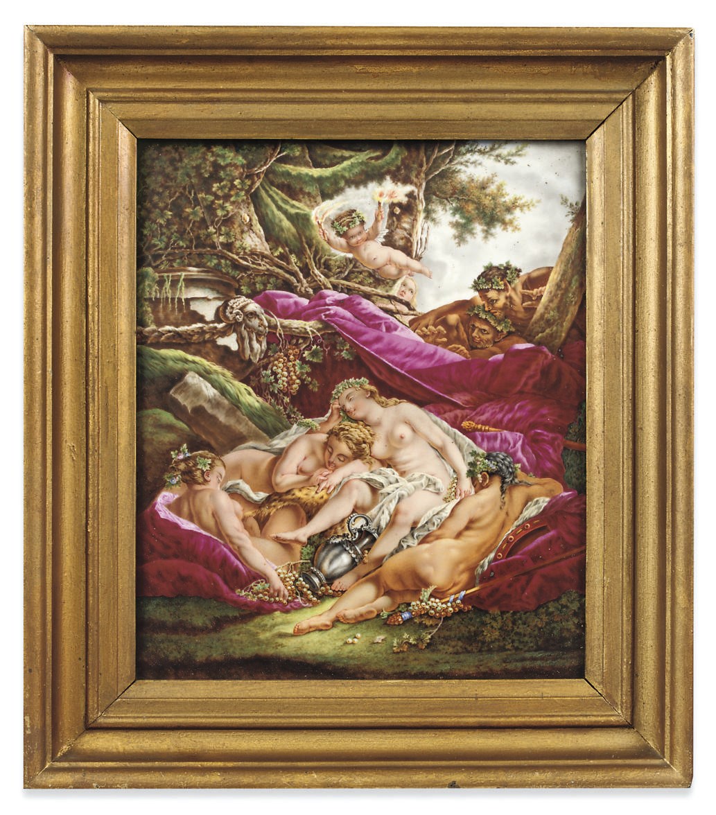 A FRENCH SEVRES STYLE PORCELAIN PLAQUE