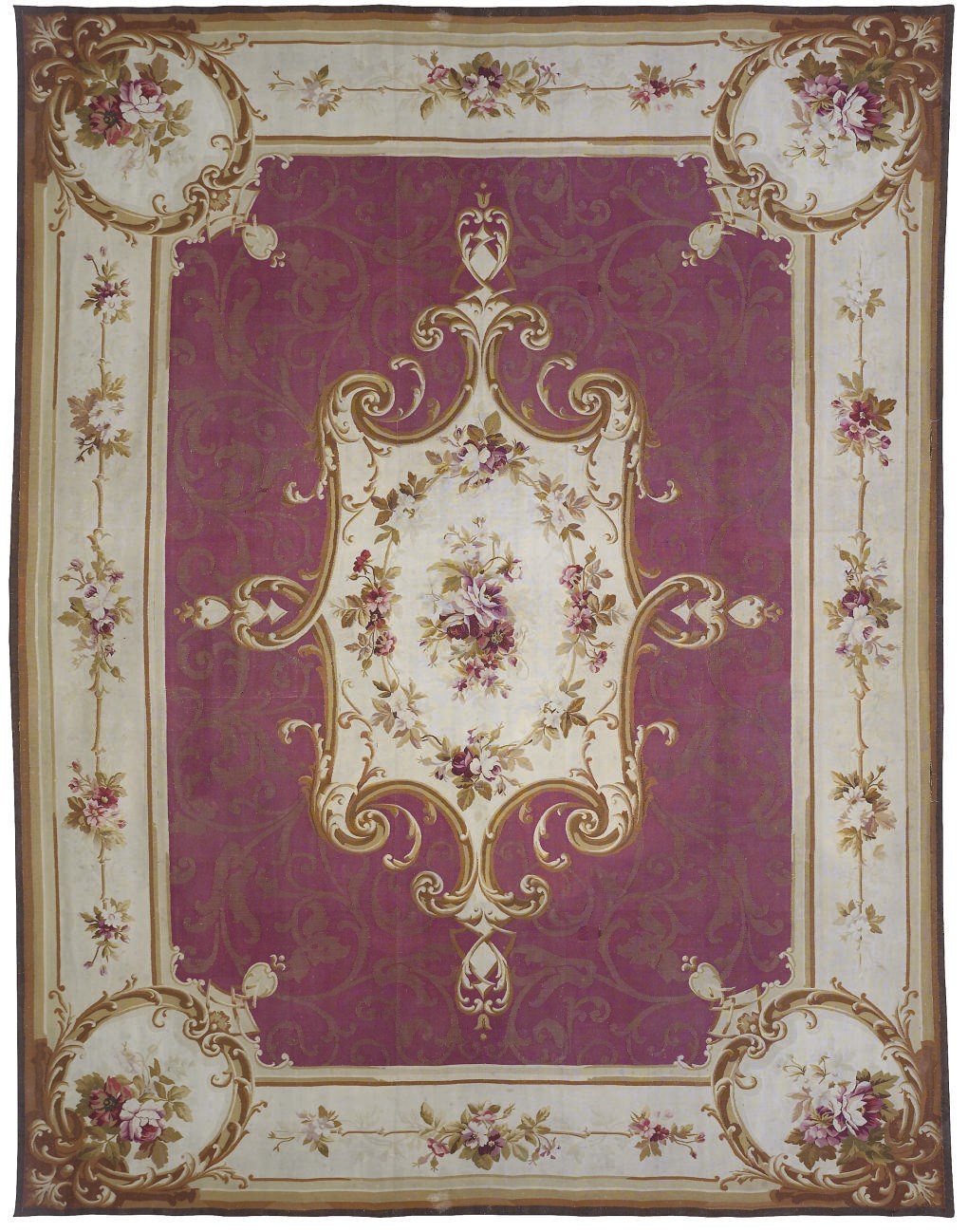 AN AUBUSSON CARPET