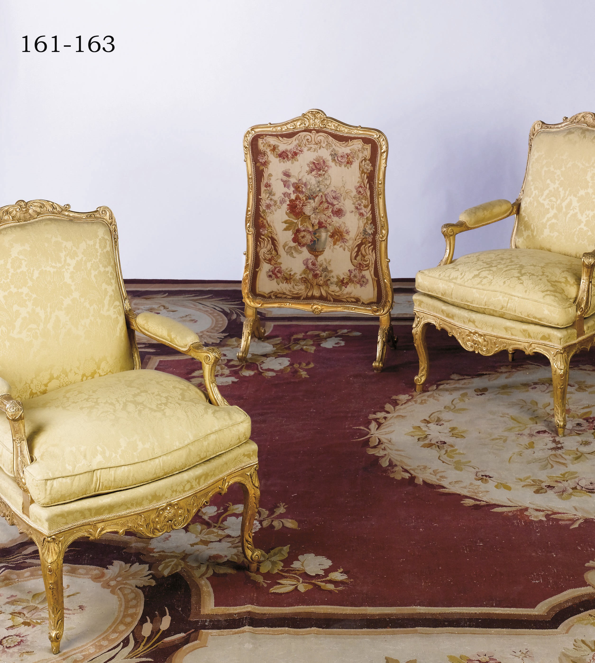 AN AUBUSSON CARPET