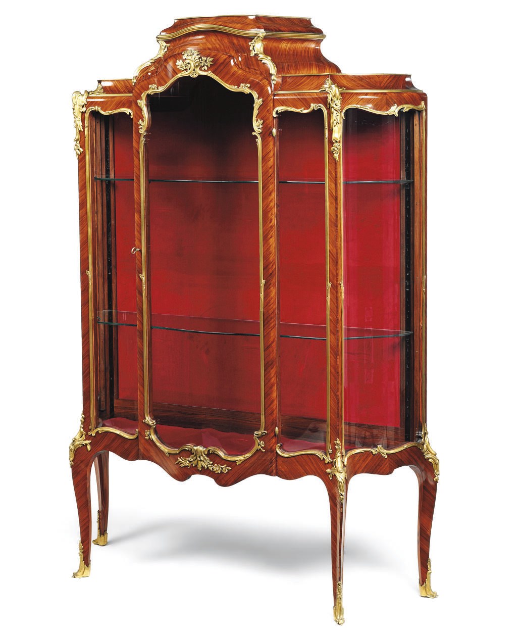 A FRENCH ORMOLU-MOUNTED KINGWOOD VITRINE
