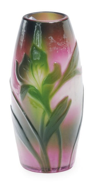 A FRENCH CAMEO GLASS VASE,