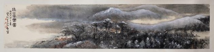 THREE CHINESE SCROLL PAINTINGS 'SNOW ON SPRING MOUNTAINS', 'EARLY SPRING', AND 'LANDSCAPE AT DUSK'