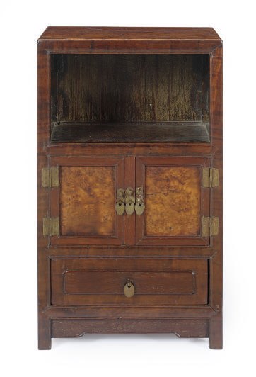 A CHINESE NANMU, JICHIMU AND HUAMU MINIATURE DISPLAY CABINET,
