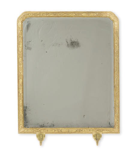 A GEORGE I GILT GESSO MIRROR,