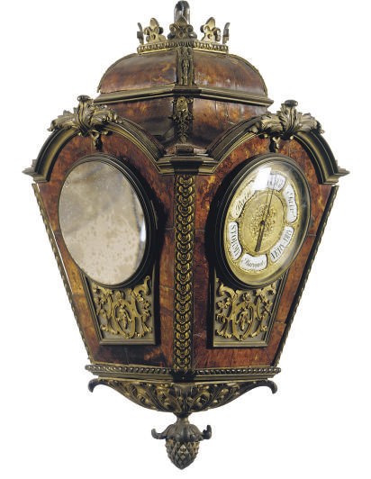 A FRENCH ORMOLU-MOUNTED FAUX TORTOISESHELL STRIKING COMPENDIUM CLOCK OF LANTERN FORM,