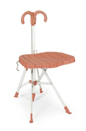 AN ALUMINUM AND PLASTIC 'UMBRELLA' CHAIR,