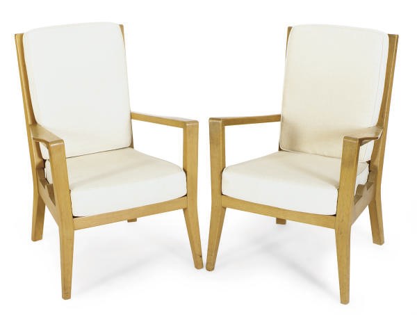 A PAIR OF FRENCH OAK ARMCHAIRS,