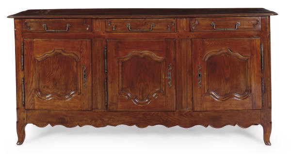 A FRENCH PROVINCIAL OAK BUFFET,